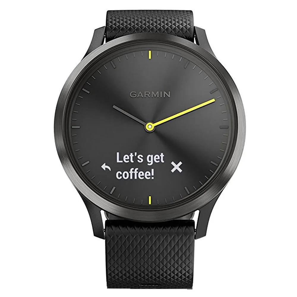 Garmin vivomove HR Sport Hybrid Black Band Digital Dial Watch - 010-01850-11