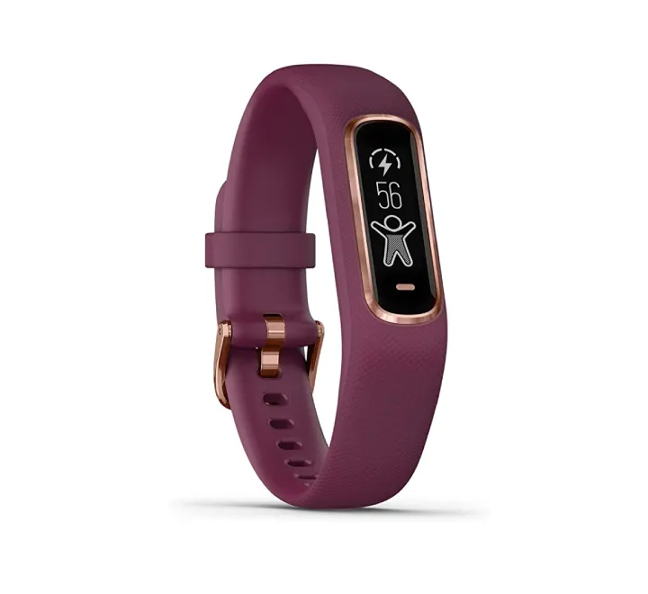 GARMIN vivosmart 4 Activity and Fitness Tracker Regular (Merlot with Rose Gold)