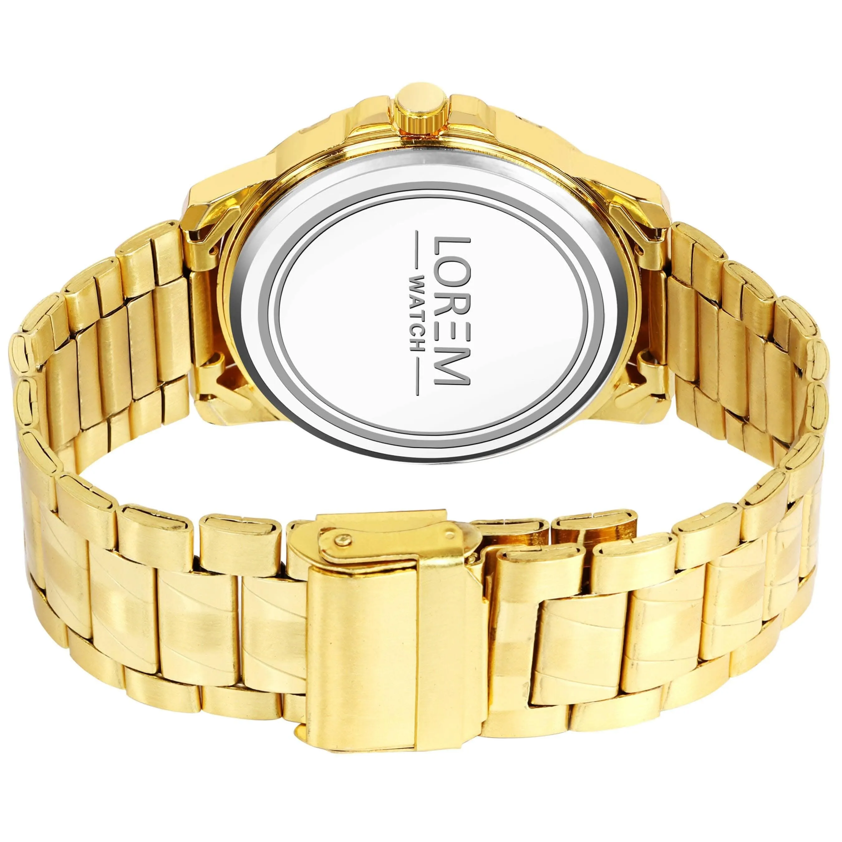 Gold Day-Date Function Casual Analog Watch For Men LR134