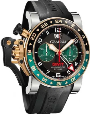Graham Chronofighter Oversize GMT Steel & Gold
