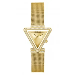 Guess Ladies Fame Stainless Steel Mesh Gold Tone Watch GW0508L2