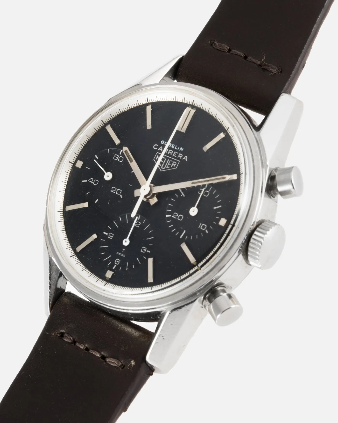 Heuer Carrera 2447N Gubelin Silver Script