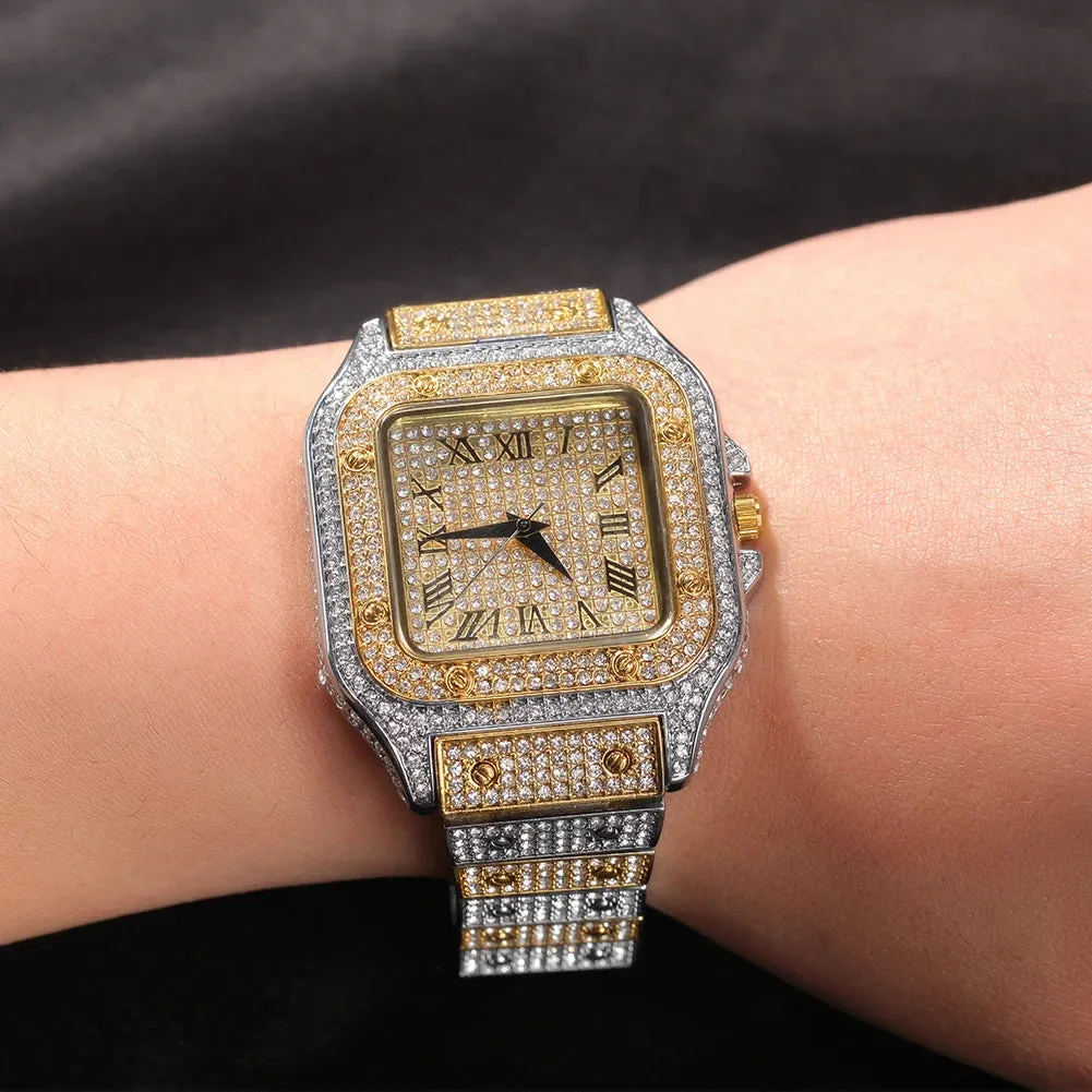 Hip Hop Watches Iced Out  Luxury Watch for Women Men