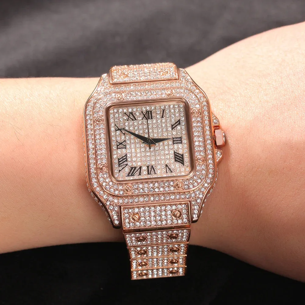 Hip Hop Watches Iced Out  Luxury Watch for Women Men
