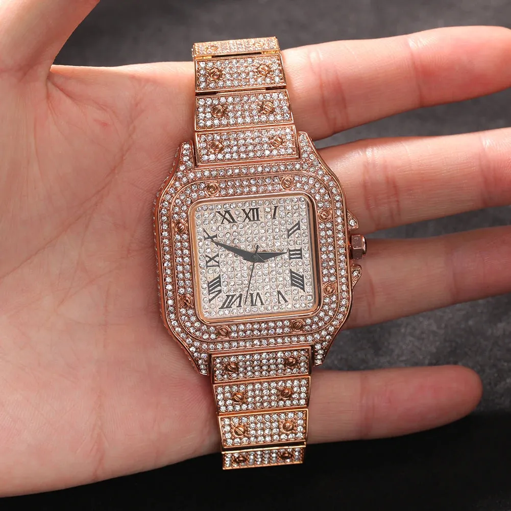 Hip Hop Watches Iced Out  Luxury Watch for Women Men
