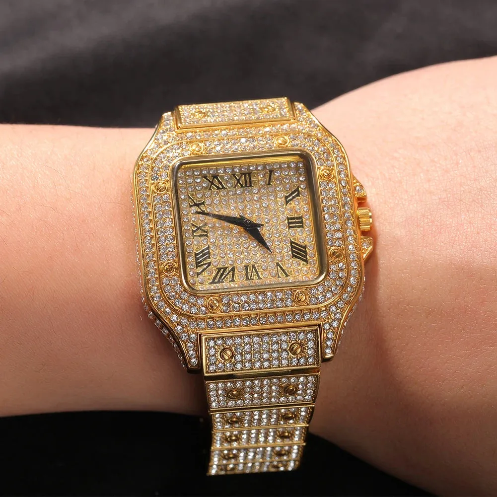 Hip Hop Watches Iced Out  Luxury Watch for Women Men