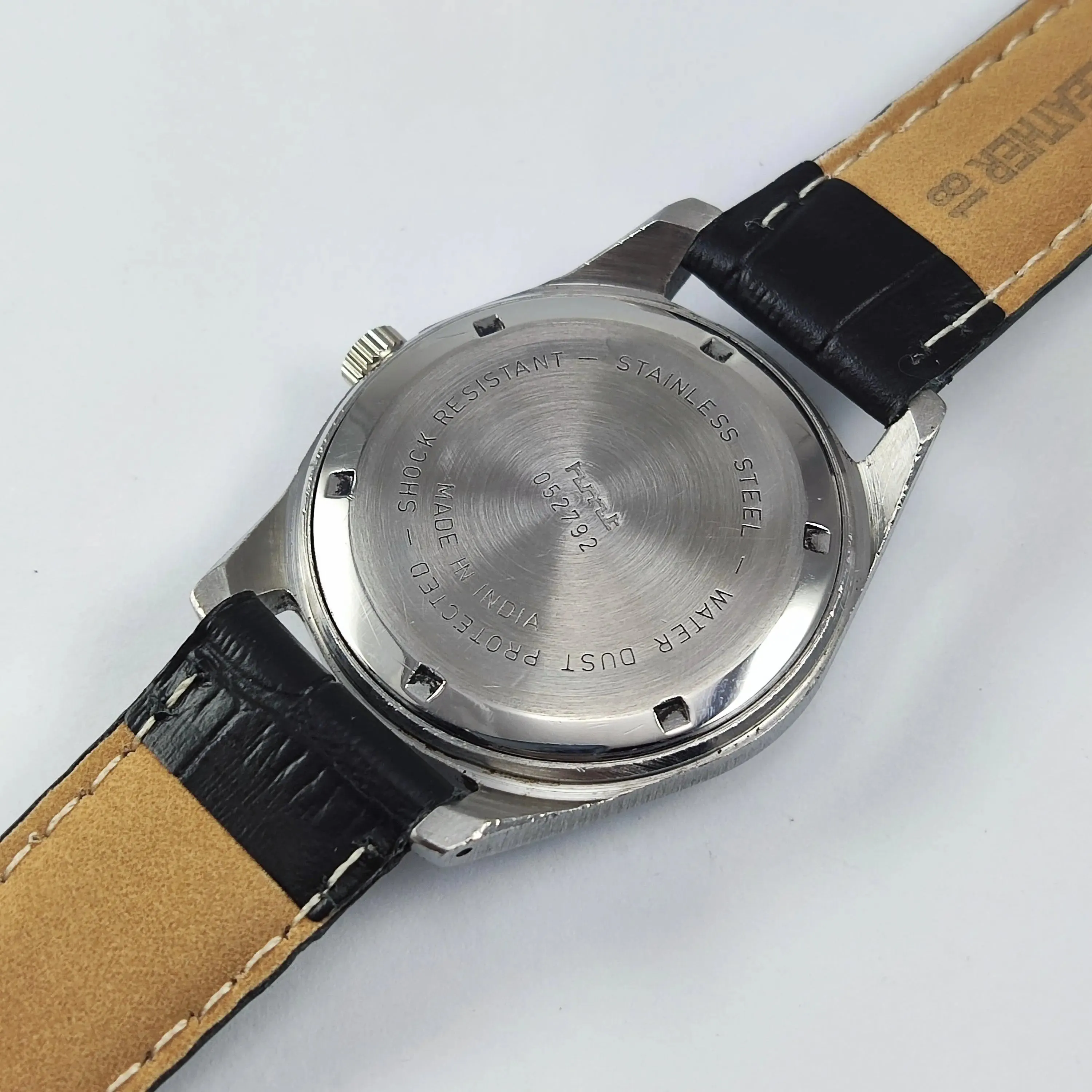 HMT Jawan Para Shock 17 Jewels White Dial Mechanical Hand winding Men's Wrist Watch