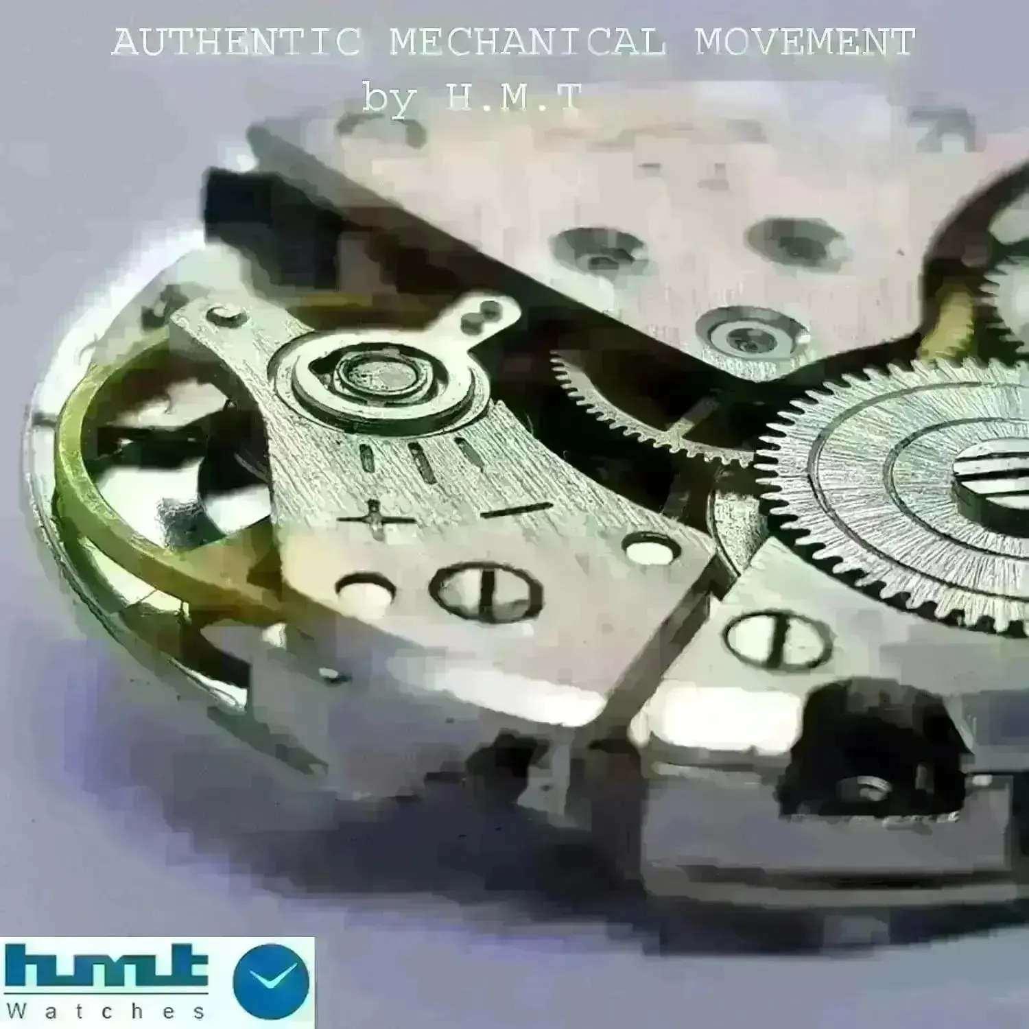HMT Pilot Para Shock 17 Jewels Radium Hands White Dial Transparent Back Mechanical Hand winding Men's Wrist Watch