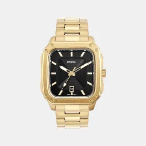 Inscription Men's Black Dial Analog Stainless Steel Watch FS5932