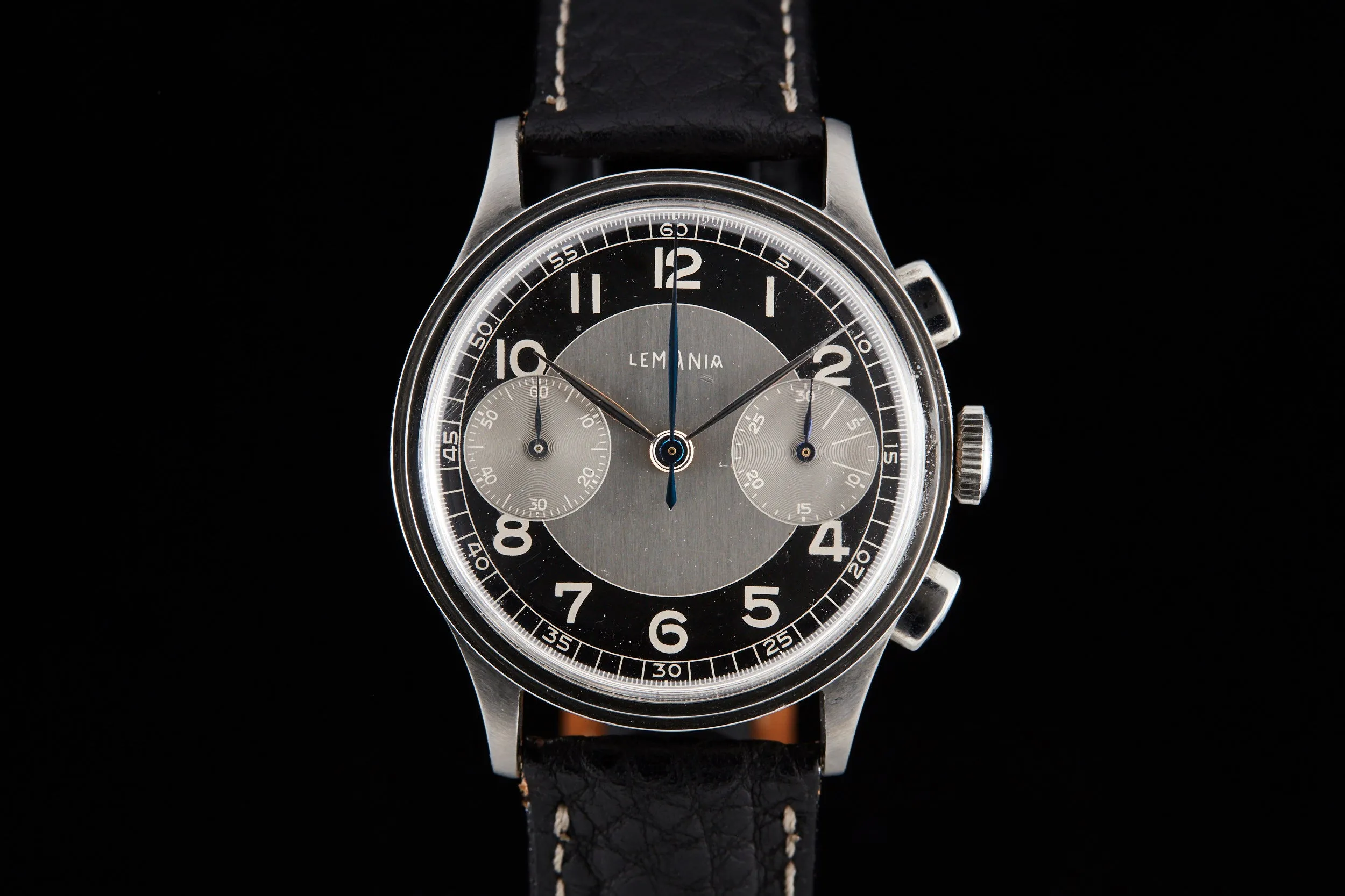 Lemania Tuxedo Dial Chronograph