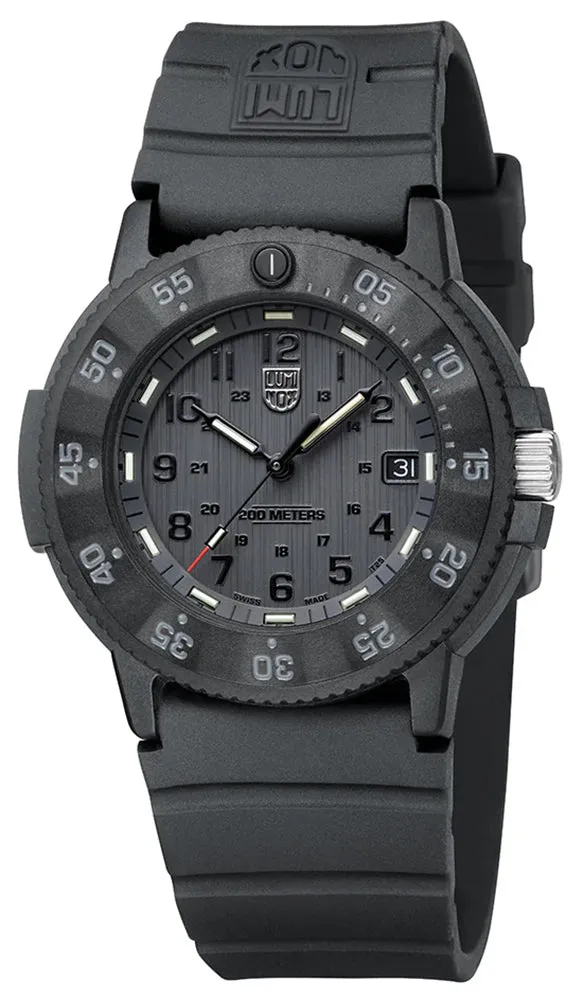 Limited Edition Luminox Original Navy SEAL CARBONOX Black Dial Rubber Strap Interchangeable Green NATO Strap Date Divers Quartz Mens Watch XS.3001.EVO.A.SET