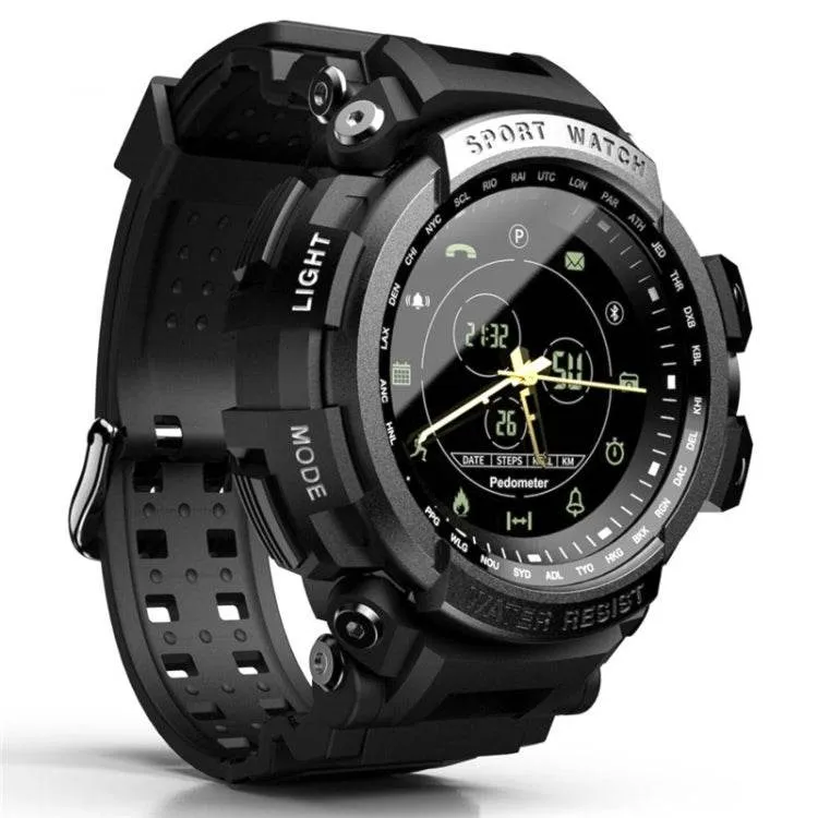 Lokmat MK28 1.4-Inch FSTN Waterproof Smart Watch with Remote Camera and Sports Tracking Features