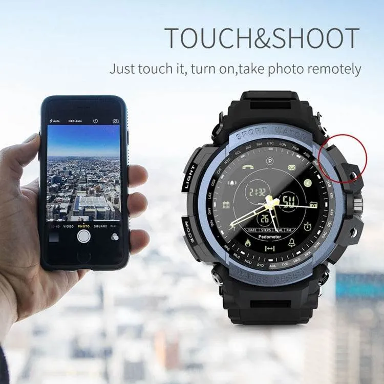 Lokmat MK28 1.4-Inch FSTN Waterproof Smart Watch with Remote Camera and Sports Tracking Features