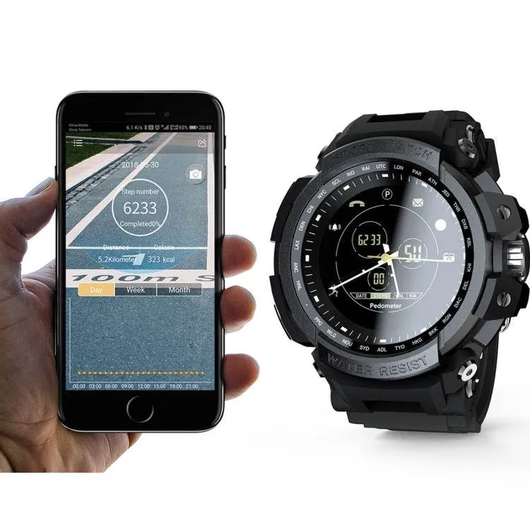 Lokmat MK28 1.4-Inch FSTN Waterproof Smart Watch with Remote Camera and Sports Tracking Features