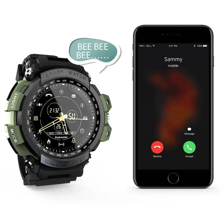 Lokmat MK28 1.4-Inch FSTN Waterproof Smart Watch with Remote Camera and Sports Tracking Features