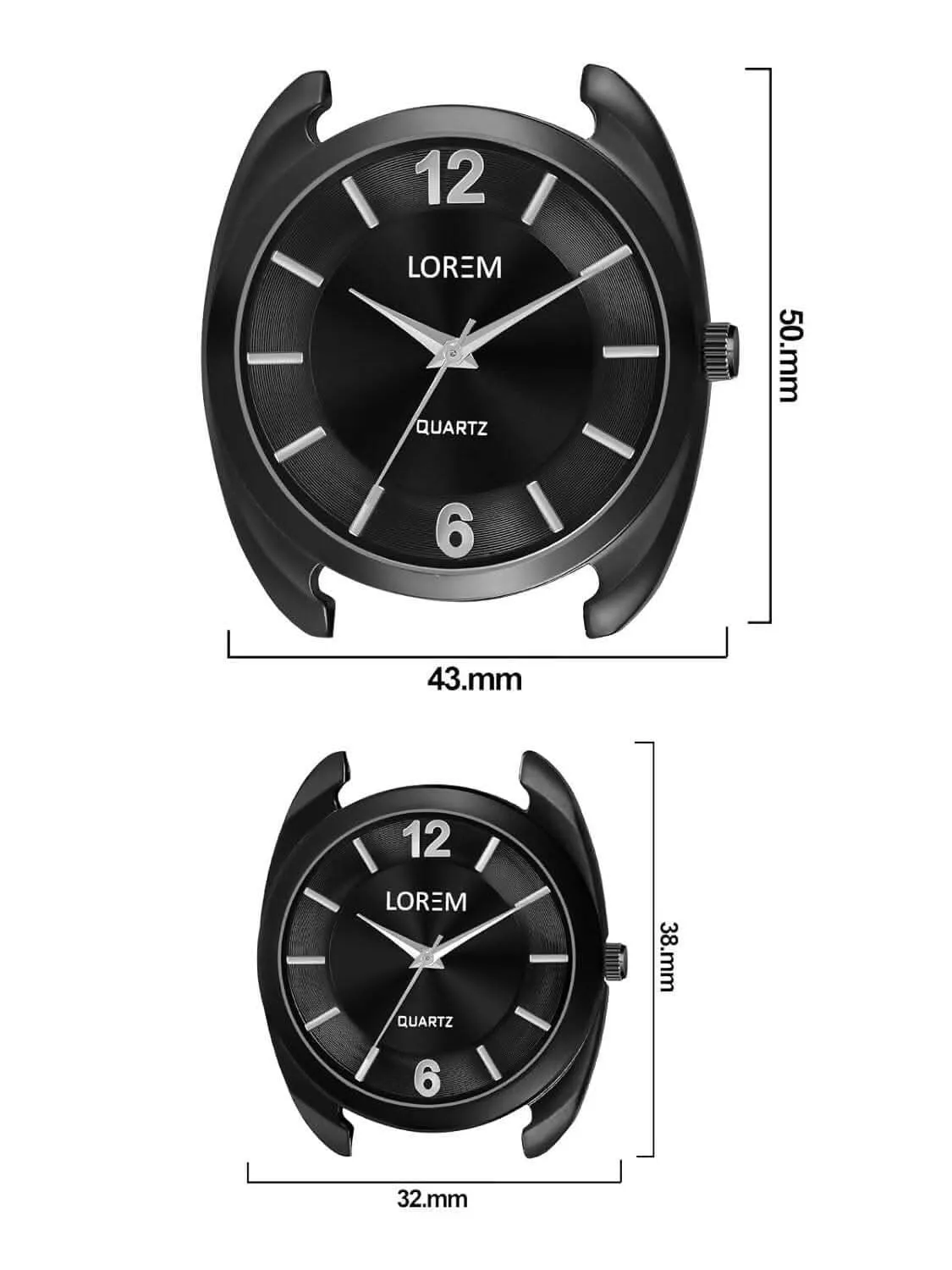 LOREM Black Stylish Dial Analog Watch For Women LR323