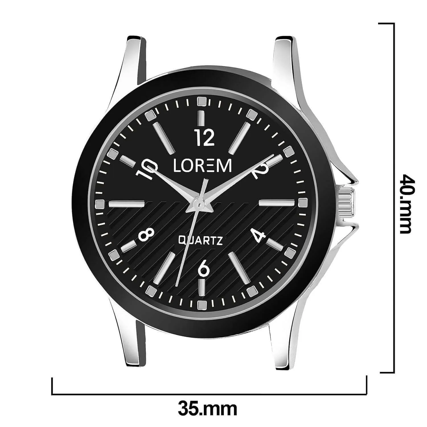 LOREM Black Stylish Dial Analog Watch For Women LR340