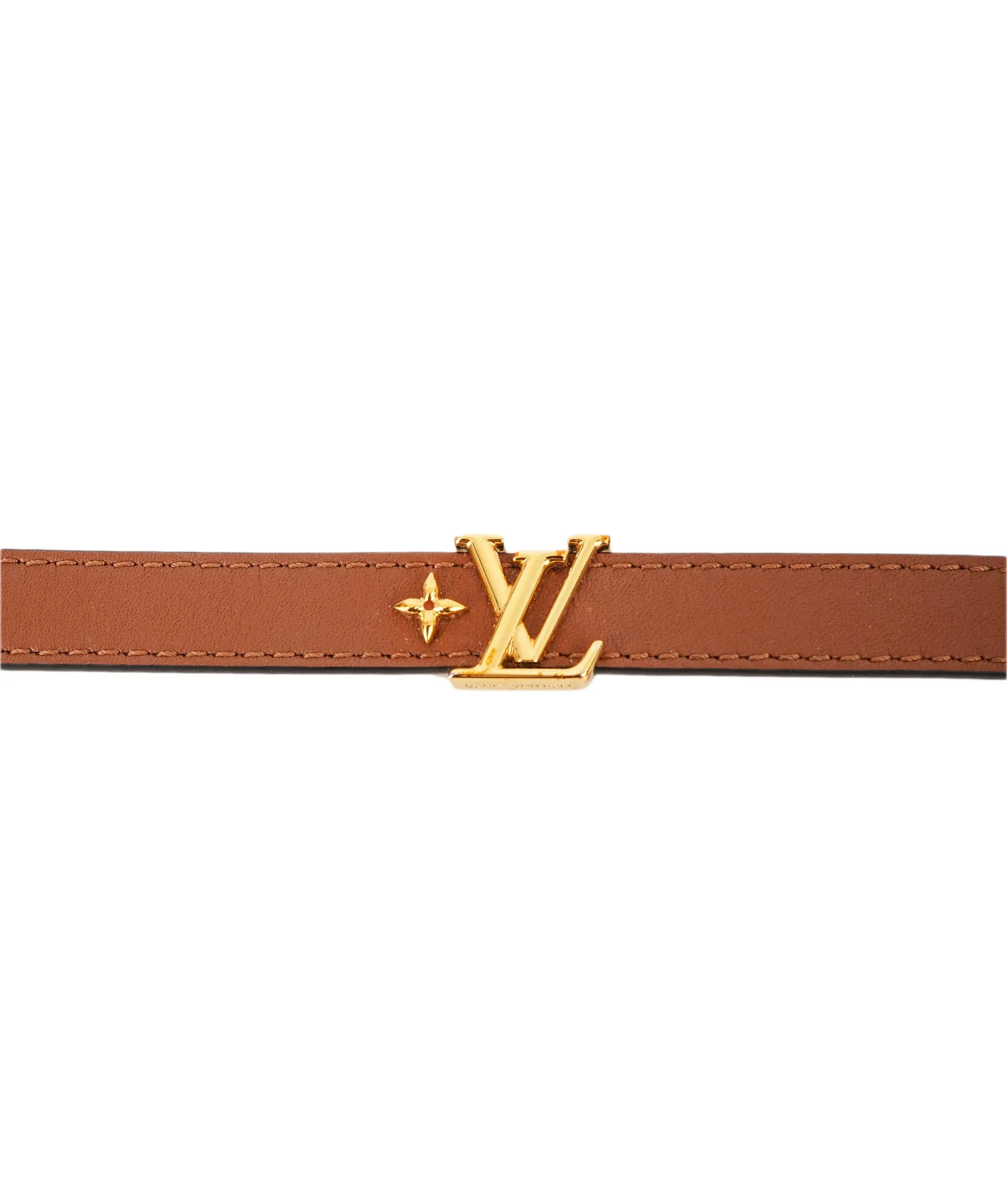 Louis Vuitton Brown Calfskin Iconic LV Bracelet - ANL0022