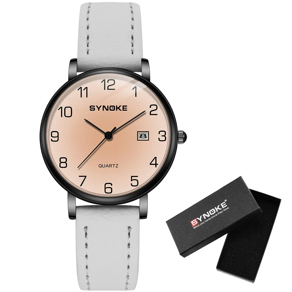 Matching Leather Strap Couple Watches
