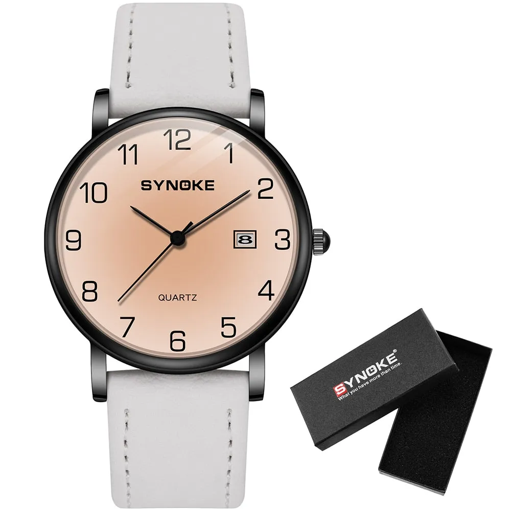 Matching Leather Strap Couple Watches