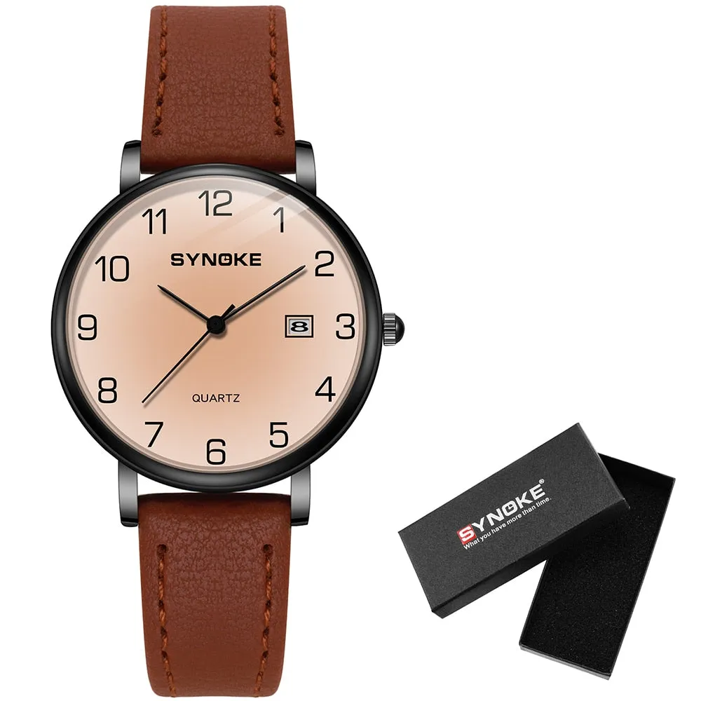 Matching Leather Strap Couple Watches
