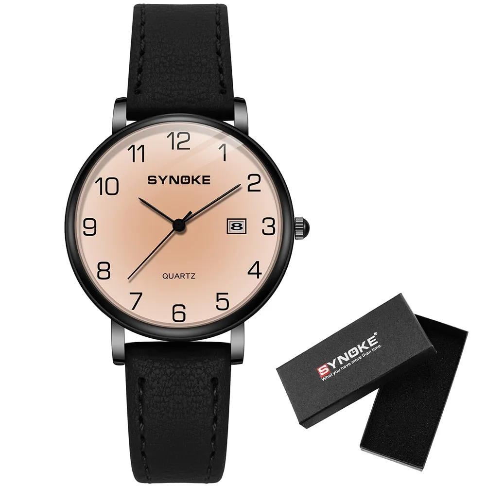 Matching Leather Strap Couple Watches