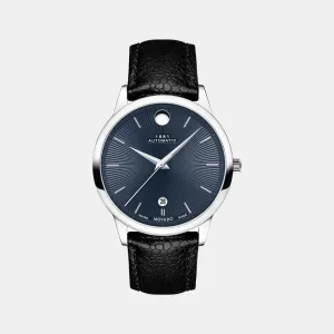 Men Blue Analog Leather Watch 607454