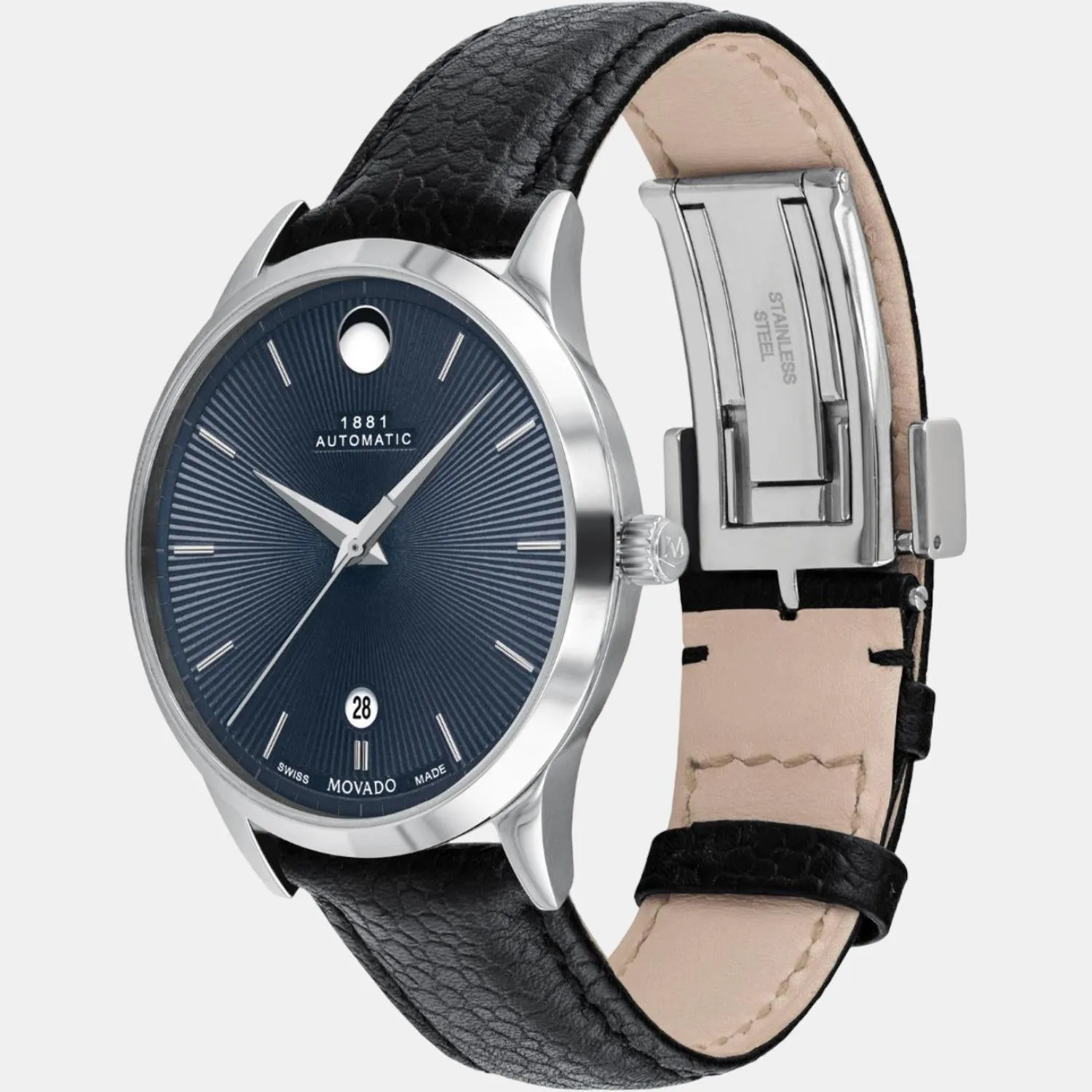 Men Blue Analog Leather Watch 607454