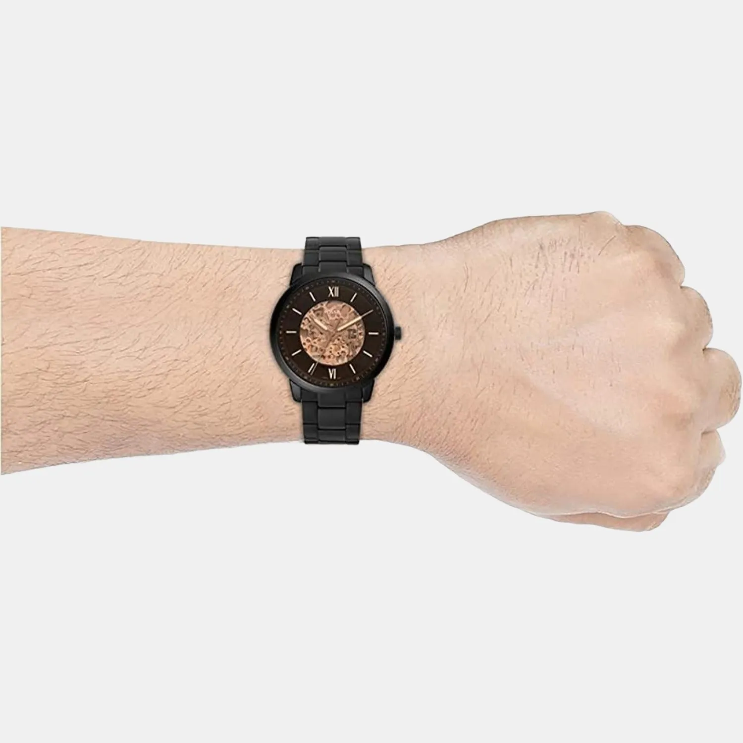 Men's Black Analog Stainless Steel Automatic Watch ME3183