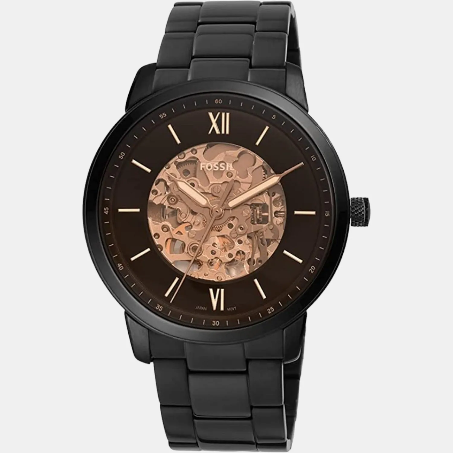Men's Black Analog Stainless Steel Automatic Watch ME3183
