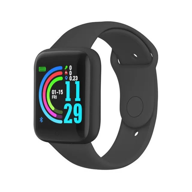 Mens' Silicone Digital Watch Men Sport Healthy Monitoring BPM  Women Watches Electronic LED Male Wrist Watch Hours Week Clock