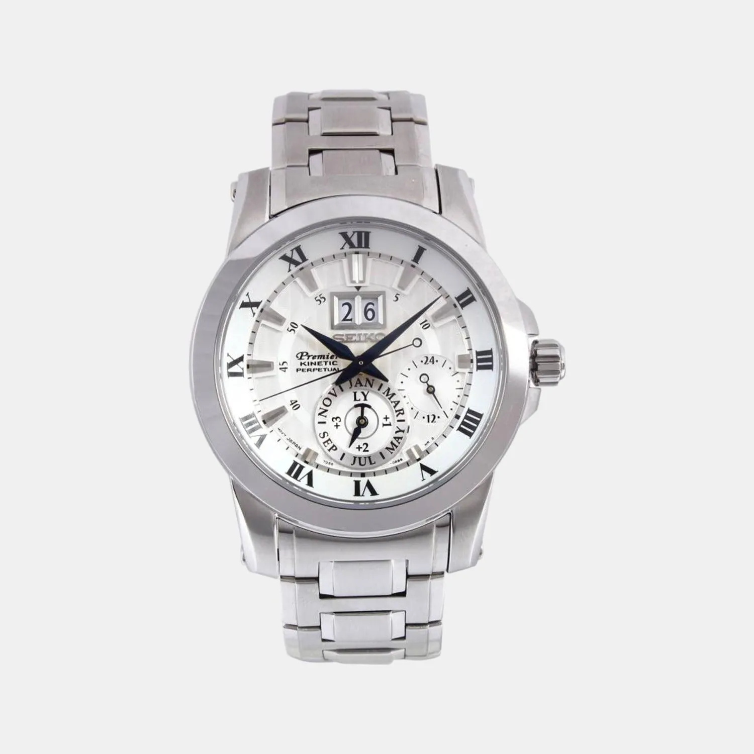 Men's Silver Chronograph Stainless Steel Watch SNP091P1