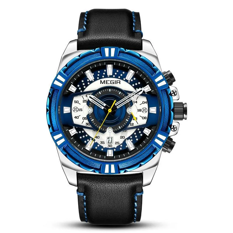 Men's Sports Leather Quartz Watch