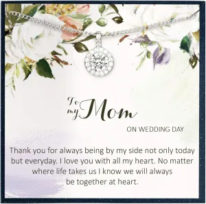 Mother of the Groom Necklace Gift for Mom on Wedding Day - Maid of Honor & Bridesmaid Proposal Gift