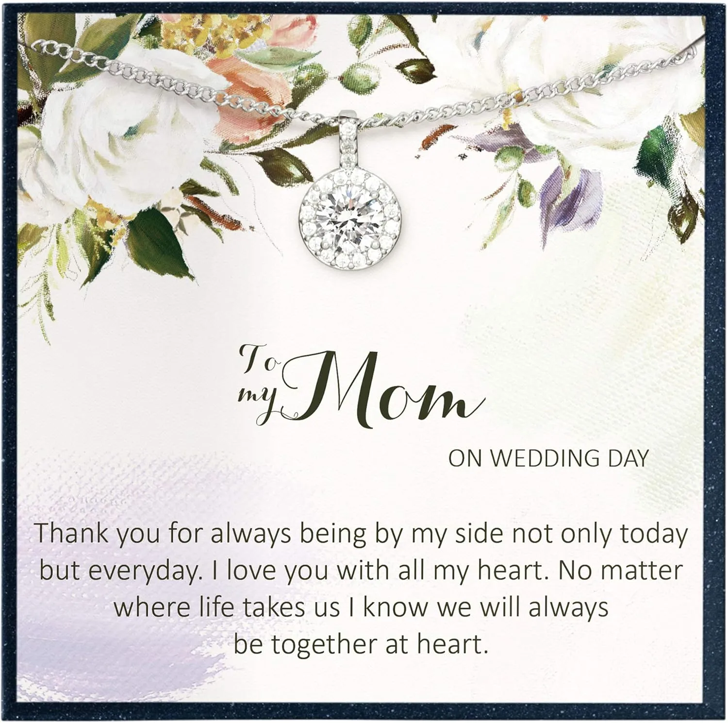 Mother of the Groom Necklace Gift for Mom on Wedding Day - Maid of Honor & Bridesmaid Proposal Gift