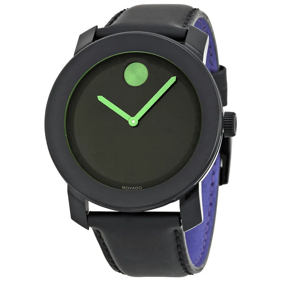 Movado Bold 42 mm Black and Green Unisex Watch 3600185