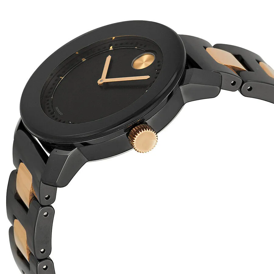 Movado Bold Black Dial Black Ceramic and Steel Bracelet Unisex Watch 3600183