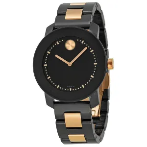 Movado Bold Black Dial Black Ceramic and Steel Bracelet Unisex Watch 3600183