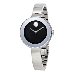 Movado Bold Black Dial Stainless Steel Ladies Watch 3600424