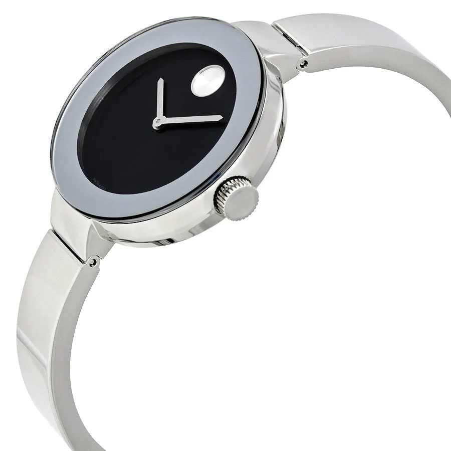 Movado Bold Black Dial Stainless Steel Ladies Watch 3600424