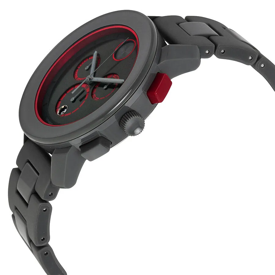 Movado Bold Chronograph Dark Grey and Red Men's Watch 3600272