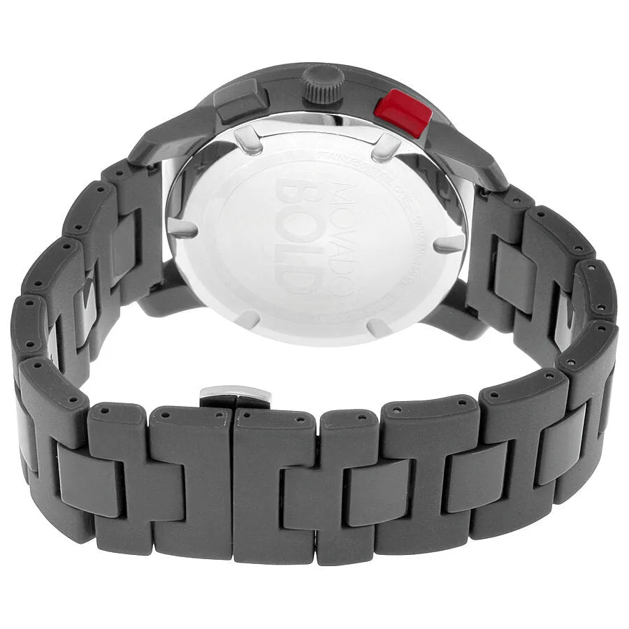 Movado Bold Chronograph Dark Grey and Red Men's Watch 3600272