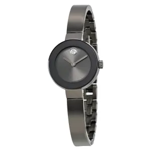 Movado Bold Crystal Marker Gunmetal-plated Bangle Ladies Watch 3600324