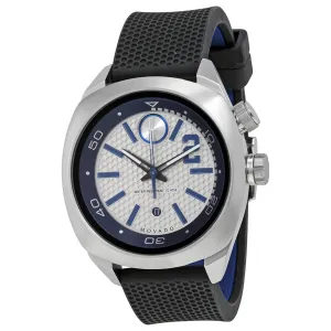 Movado Bold Derek Jeter Captain Series Silver and Blue Dial Black Silicone Men's Watch 3600264