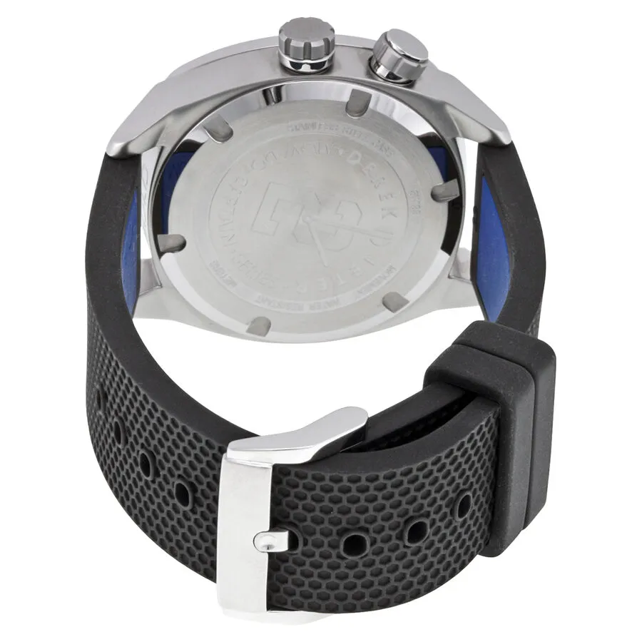 Movado Bold Derek Jeter Captain Series Silver and Blue Dial Black Silicone Men's Watch 3600264