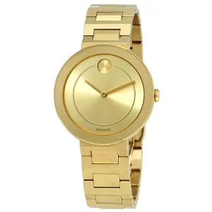 Movado Bold Light Gold Dial Light Gold-toned Ladies Watch 3600498