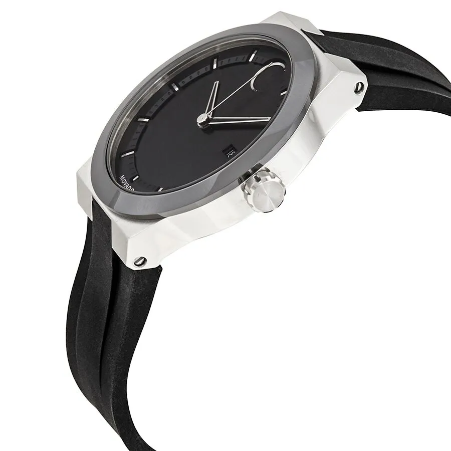Movado Bold Quartz Black Dial Black Silicone Men's Watch 3600624