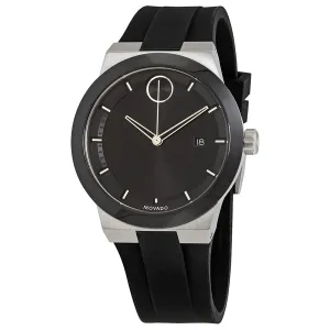 Movado Bold Quartz Black Dial Black Silicone Men's Watch 3600624