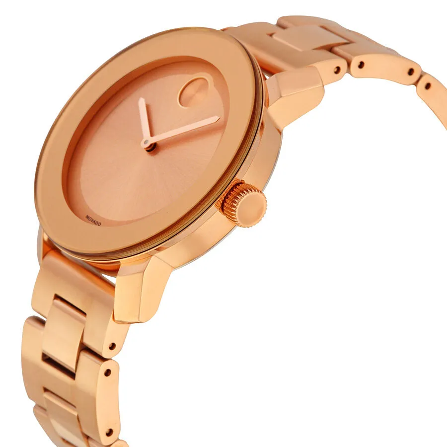 Movado Bold Rose Dial Rose Gold-tone Stainless Steel Ladies Watch 3600342