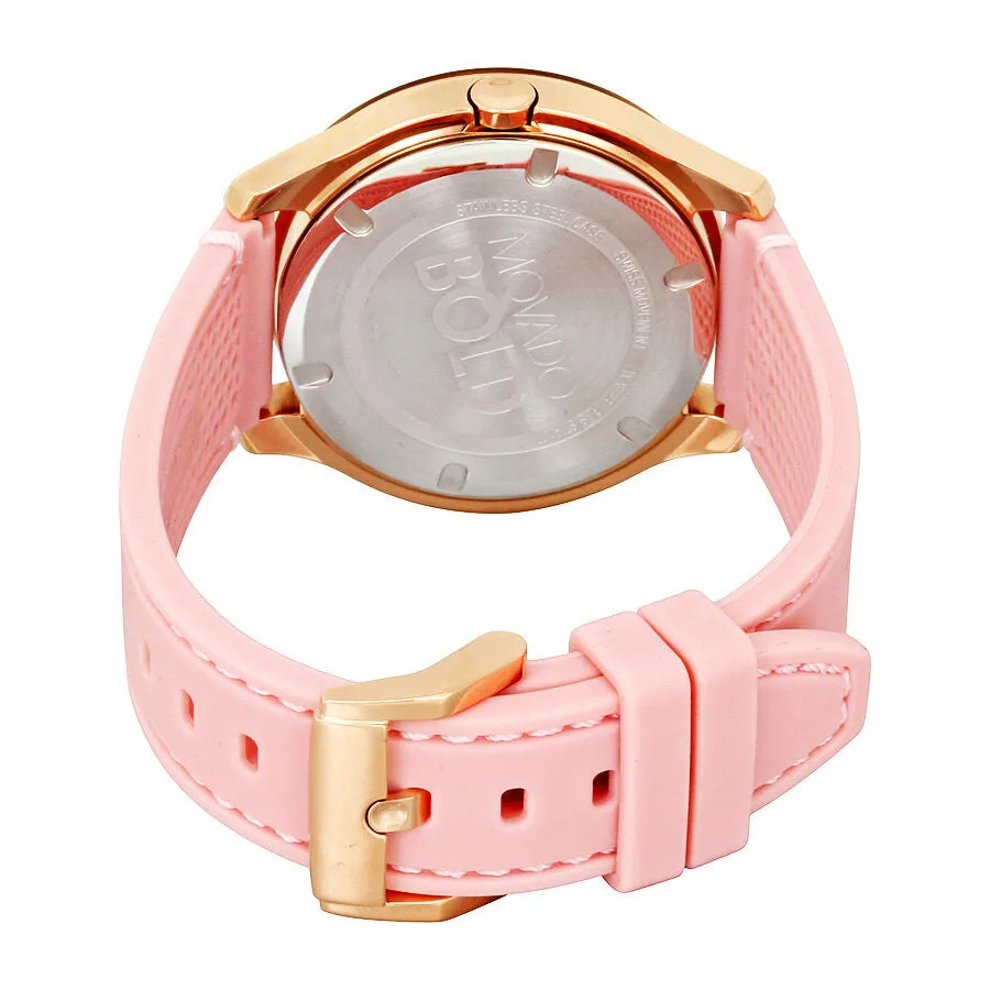 Movado Bold Sports Rose Gold Sunray Ladies Watch 3600426